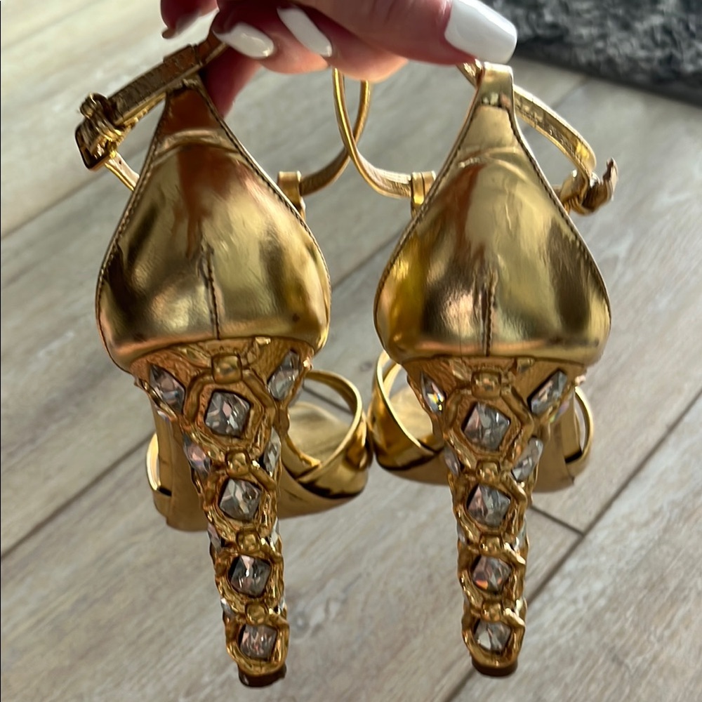 Elegant Gold Women's Heels